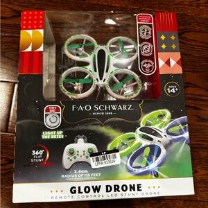 FAO Schwarz glow Stunt Drone - Green and White